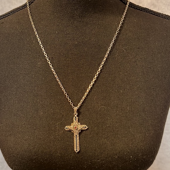 Gorgeous Decorative Sterling Necklace Cross Thai - Picture 7 of 11